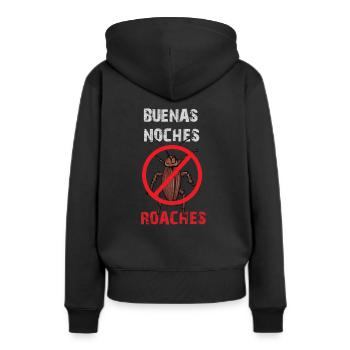 Kammerjäger I Ungeziefer Motiv für - Frauen Premium Bio Hoodie - Schwarz - Hinten - Julia (174cm)