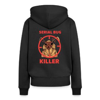 Kammerjäger I Ungeziefer Motiv für - Frauen Premium Bio Hoodie - Schwarz - Hinten - Julia (174cm)