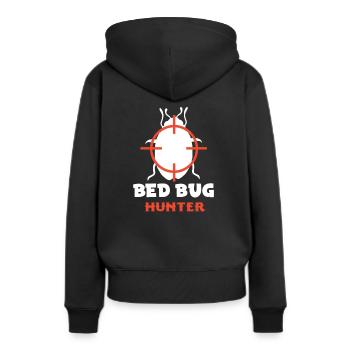 Kammerjäger I Ungeziefer Motiv für - Frauen Premium Bio Hoodie - Schwarz - Hinten - Julia (174cm)