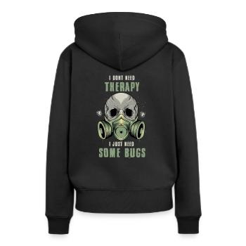 Kammerjäger I Ungeziefer Motiv für - Frauen Premium Bio Hoodie - Schwarz - Hinten - Julia (174cm)