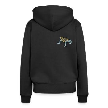 Pfeilgiftfrosch I Kröte Frosch Motiv für Amphibien - Frauen Premium Bio Hoodie - Schwarz - Hinten - Julia (174cm)