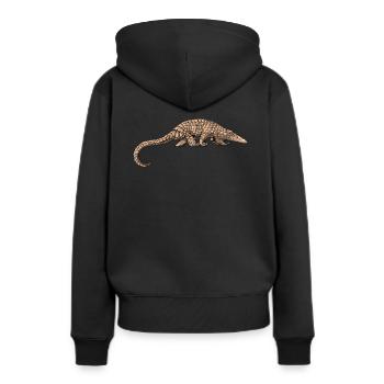 Schuppentier Pangolin Schuppen bedrohtes Tier - Frauen Premium Bio Hoodie - Schwarz - Hinten - Julia (174cm)