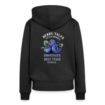 Myrtille Myrtille Arbuste Forêt Forêt Fruit - Sweat à capuche Premium bio Femme - noir - Dos - Julia (174cm)