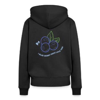 Myrtille Myrtille Arbuste Forêt Forêt Fruit - Sweat à capuche Premium bio Femme - noir - Dos - Julia (174cm)