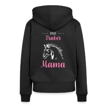Traber I Pony Horse Saying Motif pour cavalier - Sweat à capuche Premium bio Femme - noir - Dos - Julia (174cm)