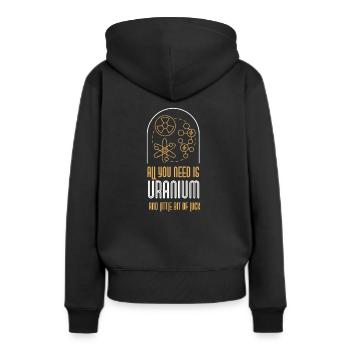 Atomkraftwerk Nuklear Energie Erneuerbare Energie - Frauen Premium Bio Hoodie - Schwarz - Hinten - Julia (174cm)