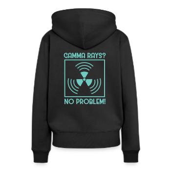 Atomkraftwerk Nuklear Energie Erneuerbare Energie - Frauen Premium Bio Hoodie - Schwarz - Hinten - Julia (174cm)