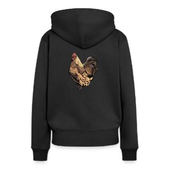 Brahma Chicken I Chicken Poultry Motif pour - Sweat à capuche Premium bio Femme - noir - Dos - Julia (174cm)