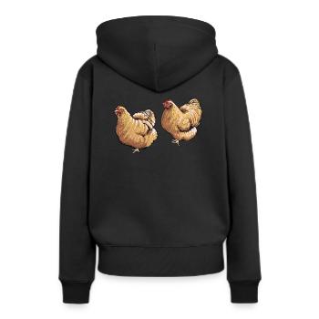 Brahma Chicken I Chicken Poultry Motif pour - Sweat à capuche Premium bio Femme - noir - Dos - Julia (174cm)
