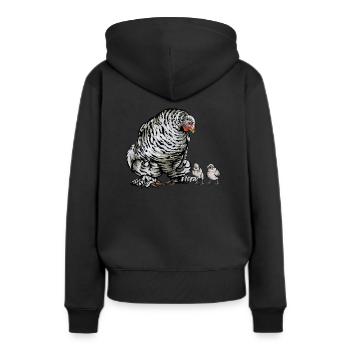 Brahma Chicken I Chicken Poultry Motif pour - Sweat à capuche Premium bio Femme - noir - Dos - Julia (174cm)