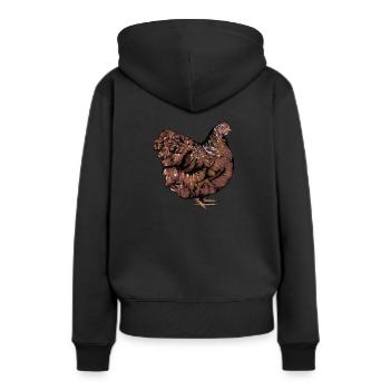 Brahma Chicken I Chicken Poultry Motif pour - Sweat à capuche Premium bio Femme - noir - Dos - Julia (174cm)