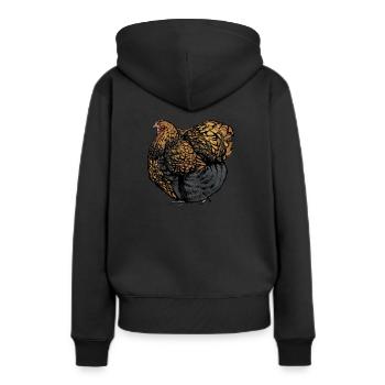 Brahma Chicken I Chicken Poultry Motif pour - Sweat à capuche Premium bio Femme - noir - Dos - Julia (174cm)