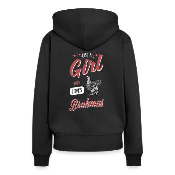Brahma Chicken I Chicken Poultry Motif pour - Sweat à capuche Premium bio Femme - noir - Dos - Julia (174cm)