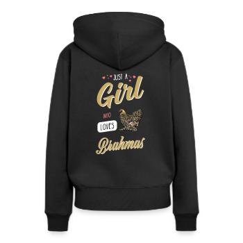 Brahma Chicken I Chicken Poultry Motif pour - Sweat à capuche Premium bio Femme - noir - Dos - Julia (174cm)