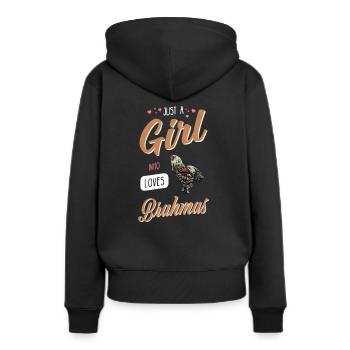 Brahma Chicken I Chicken Poultry Motif pour - Sweat à capuche Premium bio Femme - noir - Dos - Julia (174cm)