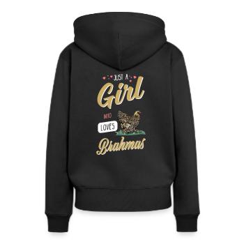 Brahma Chicken I Chicken Poultry Motif pour - Sweat à capuche Premium bio Femme - noir - Dos - Julia (174cm)