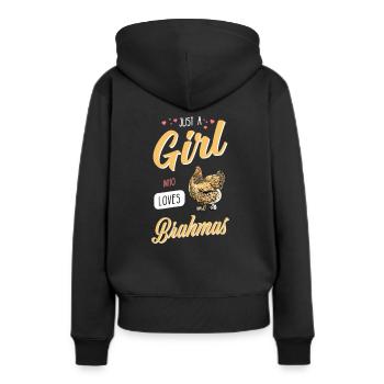 Brahma Chicken I Chicken Poultry Motif pour - Sweat à capuche Premium bio Femme - noir - Dos - Julia (174cm)