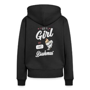 Brahma Chicken I Chicken Poultry Motif pour - Sweat à capuche Premium bio Femme - noir - Dos - Julia (174cm)