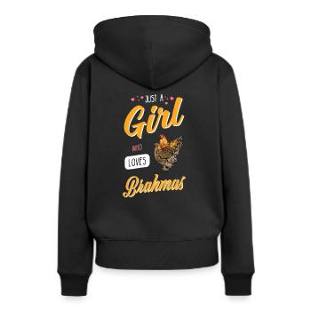 Brahma Chicken I Chicken Poultry Motif pour - Sweat à capuche Premium bio Femme - noir - Dos - Julia (174cm)