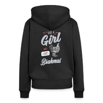 Brahma Chicken I Chicken Poultry Motif pour - Sweat à capuche Premium bio Femme - noir - Dos - Julia (174cm)