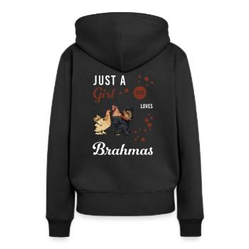 Brahma Chicken I Chicken Poultry Motif pour - Sweat à capuche Premium bio Femme - noir - Dos - Julia (174cm)