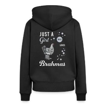 Brahma Chicken I Chicken Poultry Motif pour - Sweat à capuche Premium bio Femme - noir - Dos - Julia (174cm)