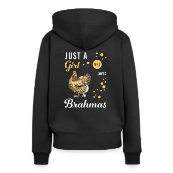 Brahma Chicken I Chicken Poultry Motif pour - Sweat à capuche Premium bio Femme - noir - Dos - Julia (174cm)