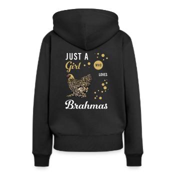 Brahma Chicken I Chicken Poultry Motif pour - Sweat à capuche Premium bio Femme - noir - Dos - Julia (174cm)