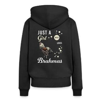 Brahma Chicken I Chicken Poultry Motif pour - Sweat à capuche Premium bio Femme - noir - Dos - Julia (174cm)