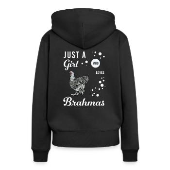 Brahma Chicken I Chicken Poultry Motif pour - Sweat à capuche Premium bio Femme - noir - Dos - Julia (174cm)