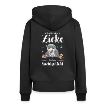 Krankenschwester I Nachteule im Nachtdienst für - Frauen Premium Bio Hoodie - Schwarz - Hinten - Julia (174cm)