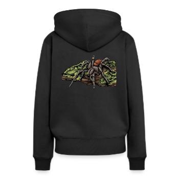 Tarentule I Tarantula Terrarium motif pour - Sweat à capuche Premium bio Femme - noir - Dos - Julia (174cm)