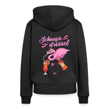 Schnapsdrossel Mädelsabend beste Freundin Geschenk - Frauen Premium Bio Hoodie - Schwarz - Hinten - Julia (174cm)