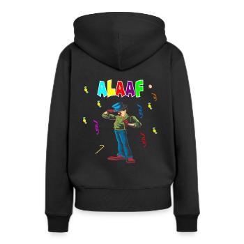 Carnaval Alaaf - Sweat à capuche Premium bio Femme - noir - Dos - Julia (174cm)