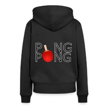 Ping Pong de ping-pong ping cadeau - Sweat à capuche Premium bio Femme - noir - Dos - Julia (174cm)