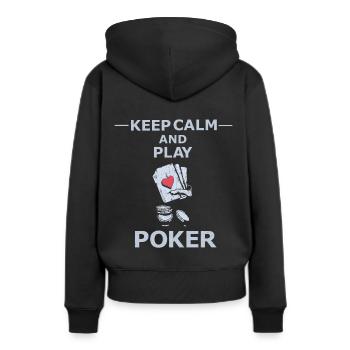 Pokerspiel Texas Hold'em Kartenspiel - Frauen Premium Bio Hoodie - Schwarz - Hinten - Julia (174cm)