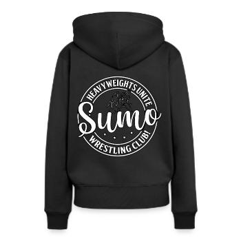 Schwergewicht Unite Sumo Wrestling Club - Frauen Premium Bio Hoodie - Schwarz - Hinten - Julia (174cm)