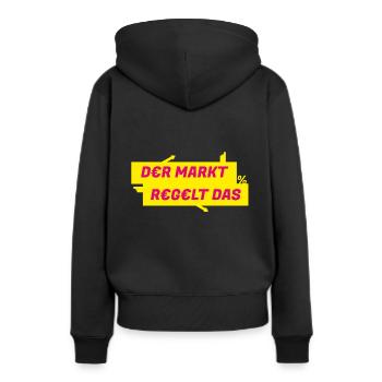 Le marché réglemente le - FDP JuLis Liberal - Sweat à capuche Premium bio Femme - noir - Dos - Julia (174cm)