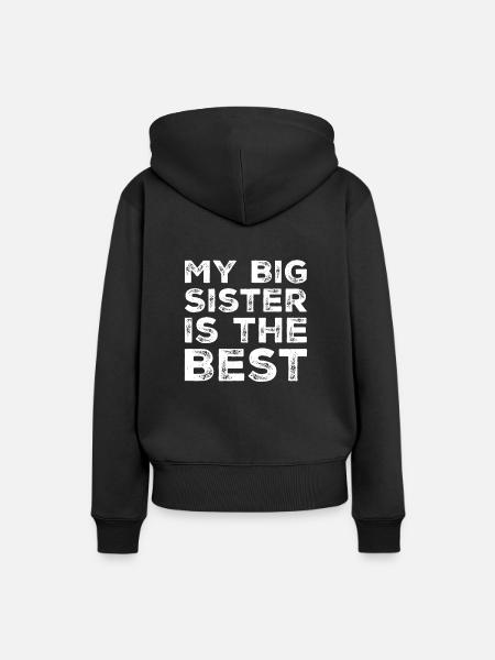 Schwester - Frauen Premium Bio Hoodie - Schwarz