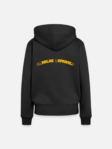 spanisch sprechen - Frauen Premium Bio Hoodie - Schwarz