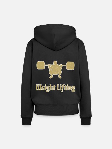 Gewichtheben Weight Lifting - Frauen Premium Bio Hoodie - Schwarz
