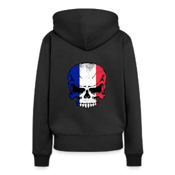 Frankreich france french - Frauen Premium Bio Hoodie - Schwarz - Hinten - Julia (174cm)