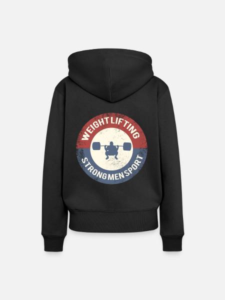 weightlifting. weight lifting. gewichtheben. - Frauen Premium Bio Hoodie - Schwarz