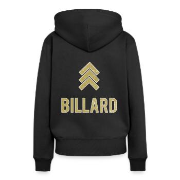 billard - Frauen Premium Bio Hoodie - Schwarz - Hinten - Julia (174cm)