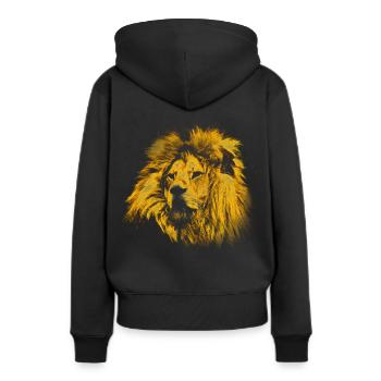 un lion d’or avec une crinière magnifique - Sweat à capuche Premium bio Femme - noir - Dos - Julia (174cm)