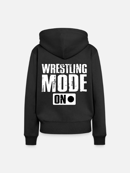 Wrestling-Modus Ein - Frauen Premium Bio Hoodie - Schwarz