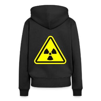 Rayonnement Atome Apocalypse Fallout - Sweat à capuche Premium bio Femme - noir - Dos - Julia (174cm)