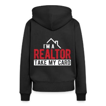 Immobilien-Händler Für Immobilien-Makler - Frauen Premium Bio Hoodie - Schwarz - Hinten - Julia (174cm)