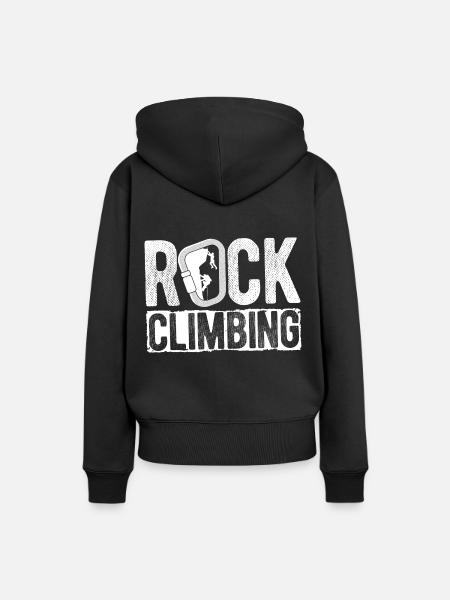 Klettern Bouldern - Frauen Premium Bio Hoodie - Schwarz