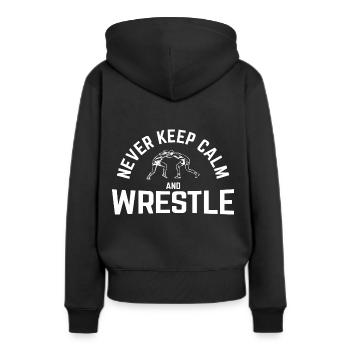 Grappling Martial Arts Wrestling - Frauen Premium Bio Hoodie - Schwarz - Hinten - Julia (174cm)